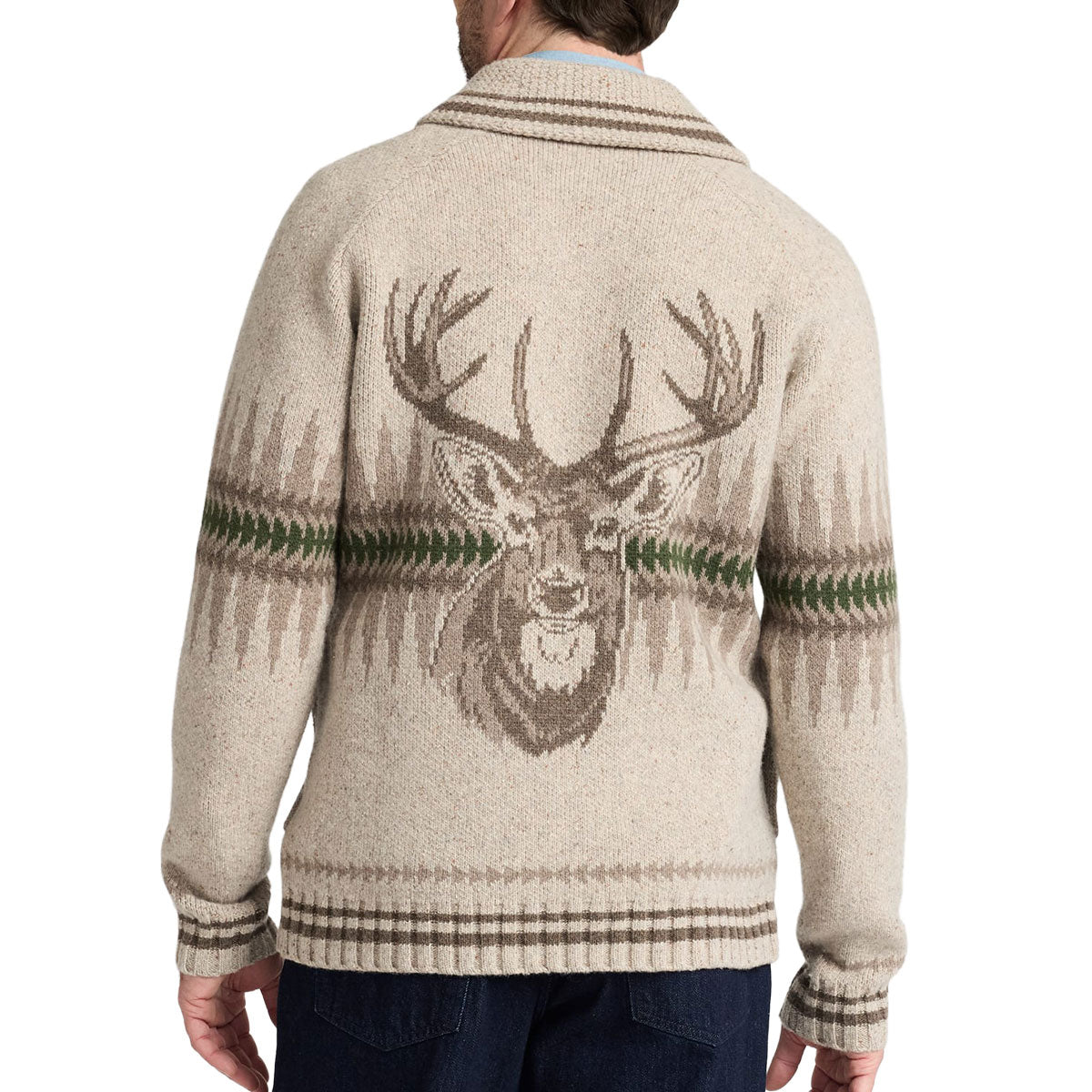 Pendleton Sawtooth Buck Zip Up Sweater - Sawtooth Oatmeal image 3