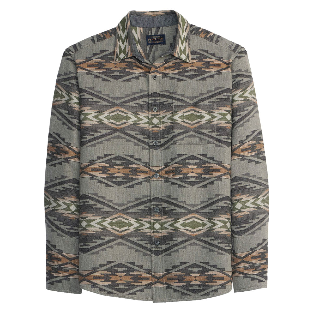 Pendleton Marshall Chamois Long Sleeve Shirt - Tumalo Grey image 1