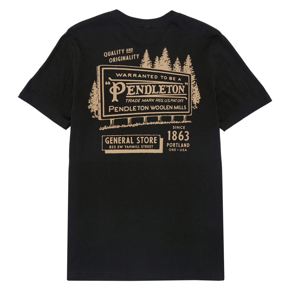 Pendleton Billboard T-Shirt - Dark Olive/Gold image 1