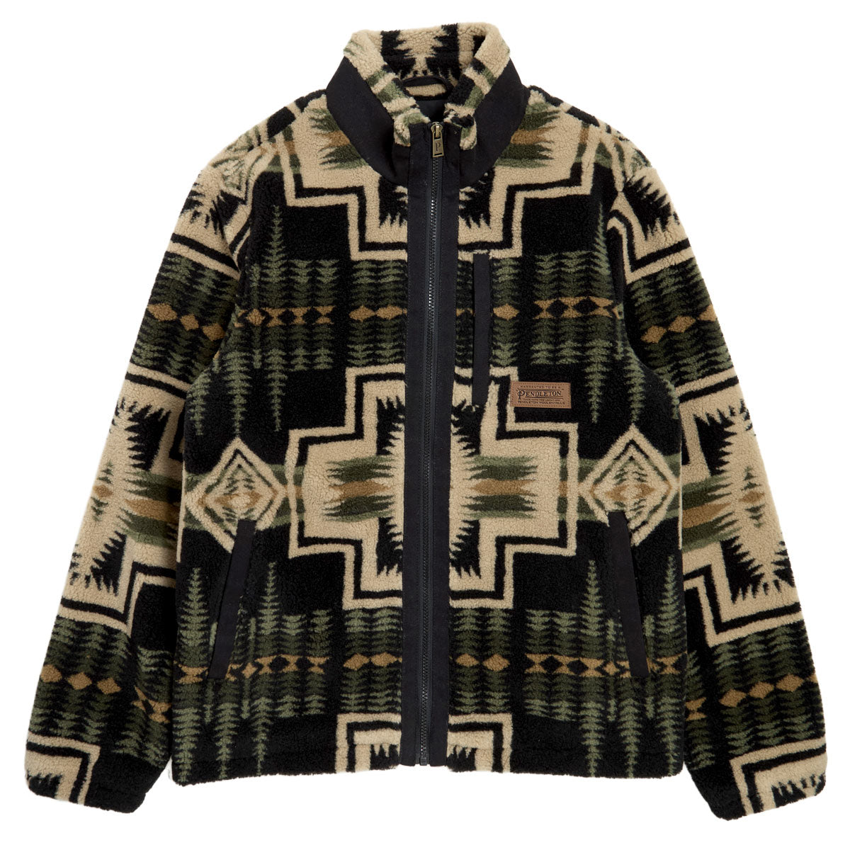 Pendleton Tahuya Range Fleece Jacket - Green Tan Harding image 1