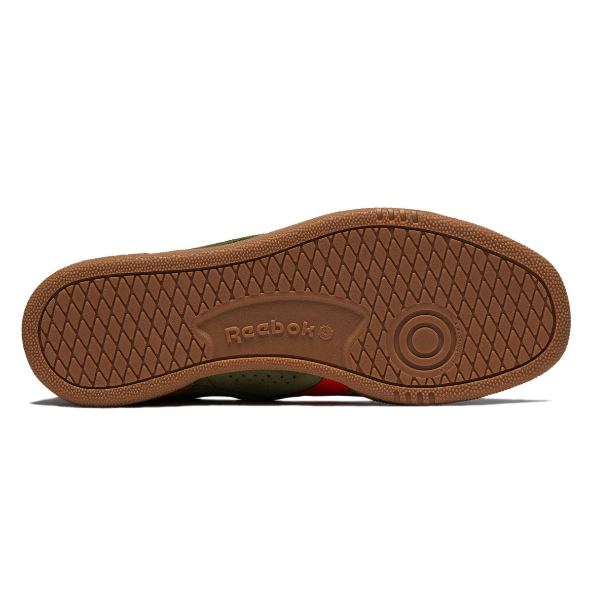 Reebok Club C Grounds UK Shoes - Deep Olive/Pump Orange/Gum image 4