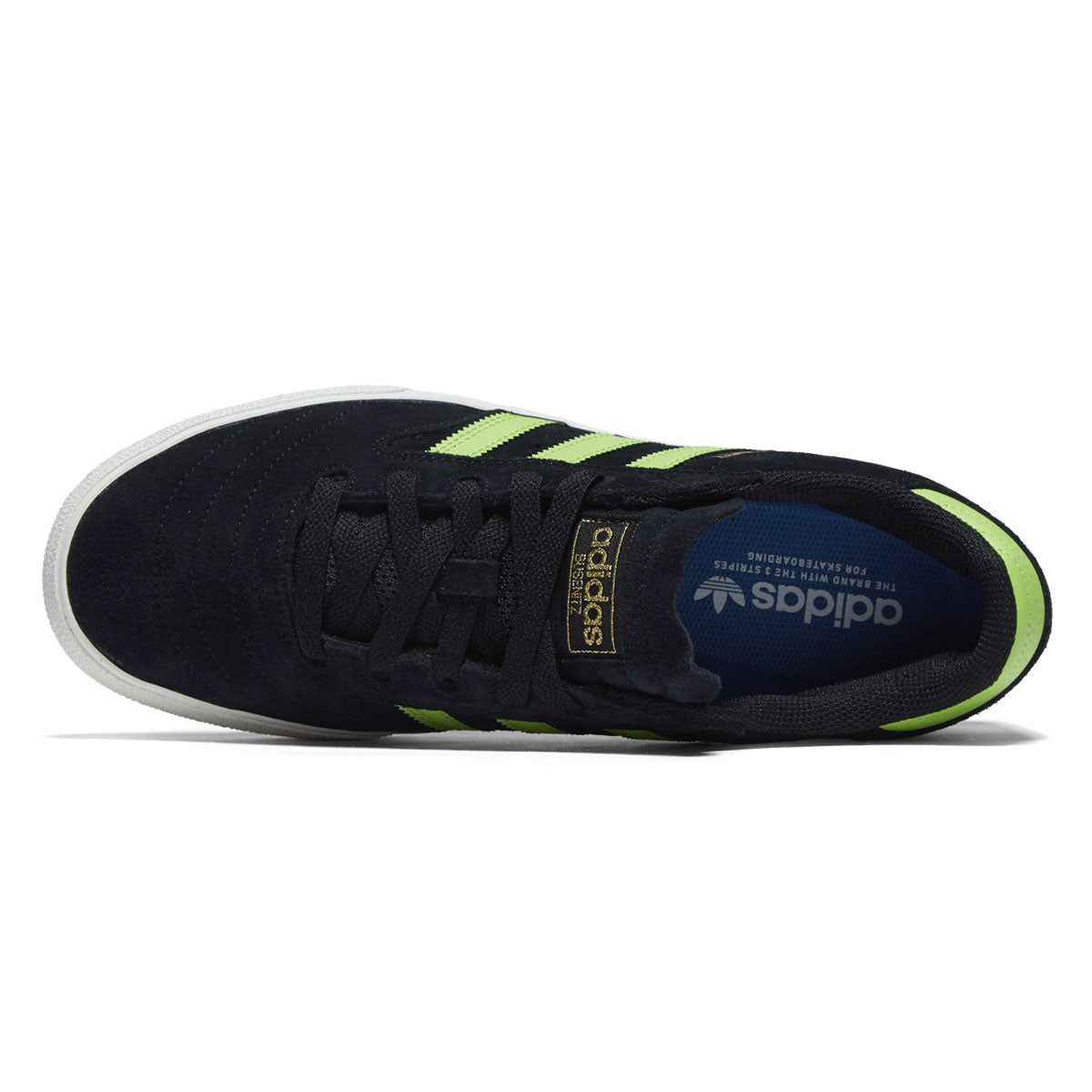 Adidas Busenitz Vulc II Shoes - Core Black/Semi Solar Slime/Gold Metal – Daddies