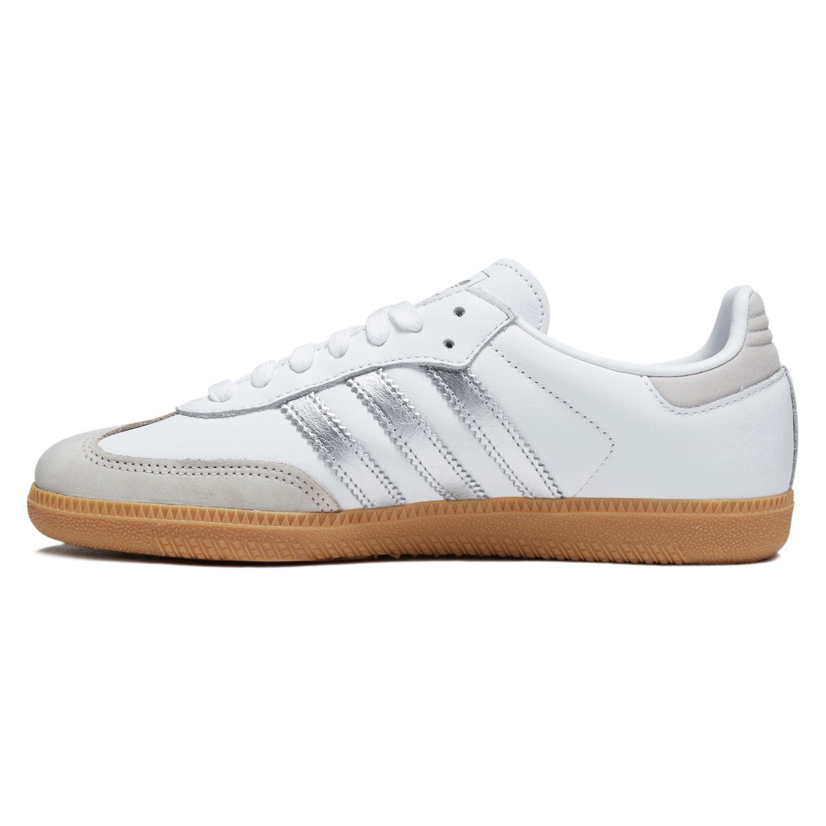 Adidas Womens Samba OG Shoes - Ftwr White/Silver Metallic/Grey image 2