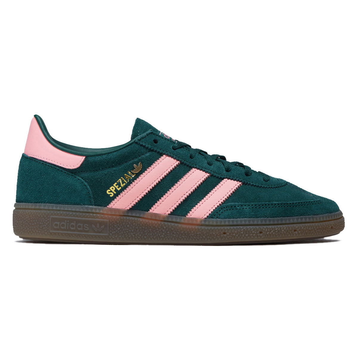Adidas Womens Handball Spezial Shoes - Collegiate Green/Pink Spark/Gold Metallic image 1