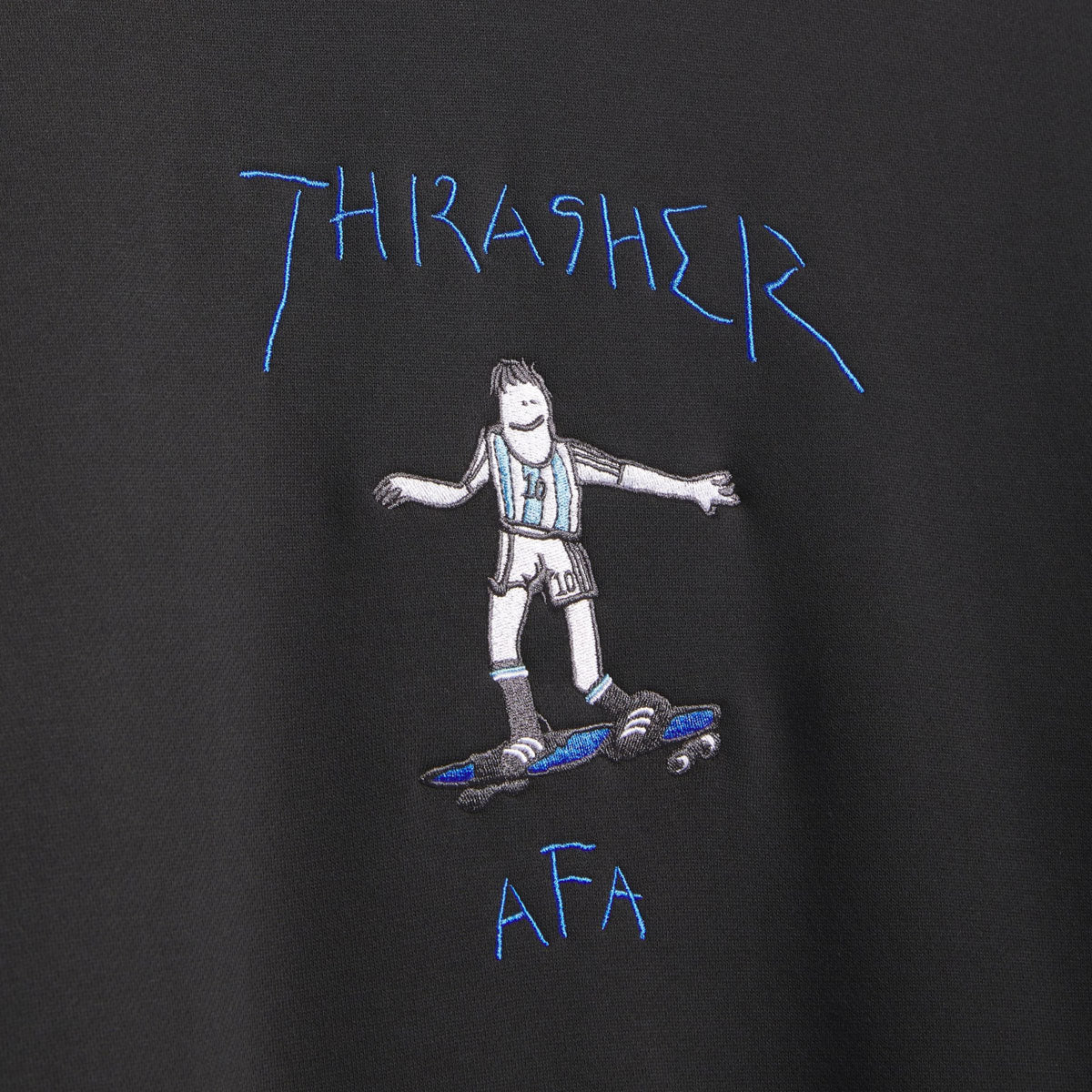 Adidas x Thrasher x AFA Crew Sweatshirt - Black image 4