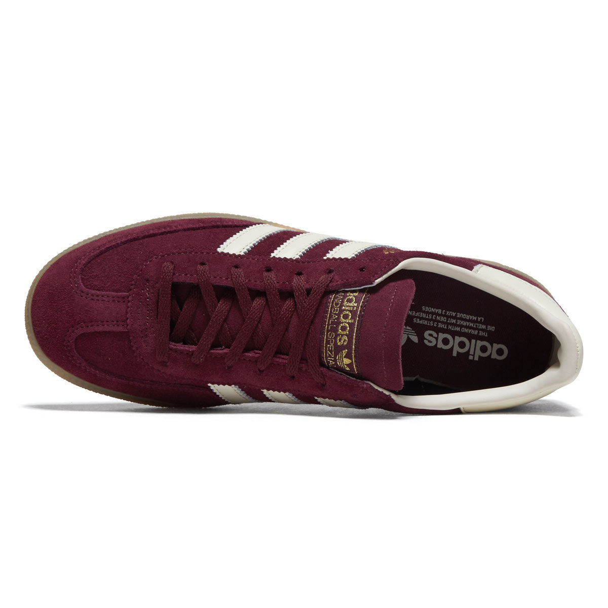 Adidas Womens Handball Spezial Shoes - Maroon/Cream White/Gold Metallic image 3