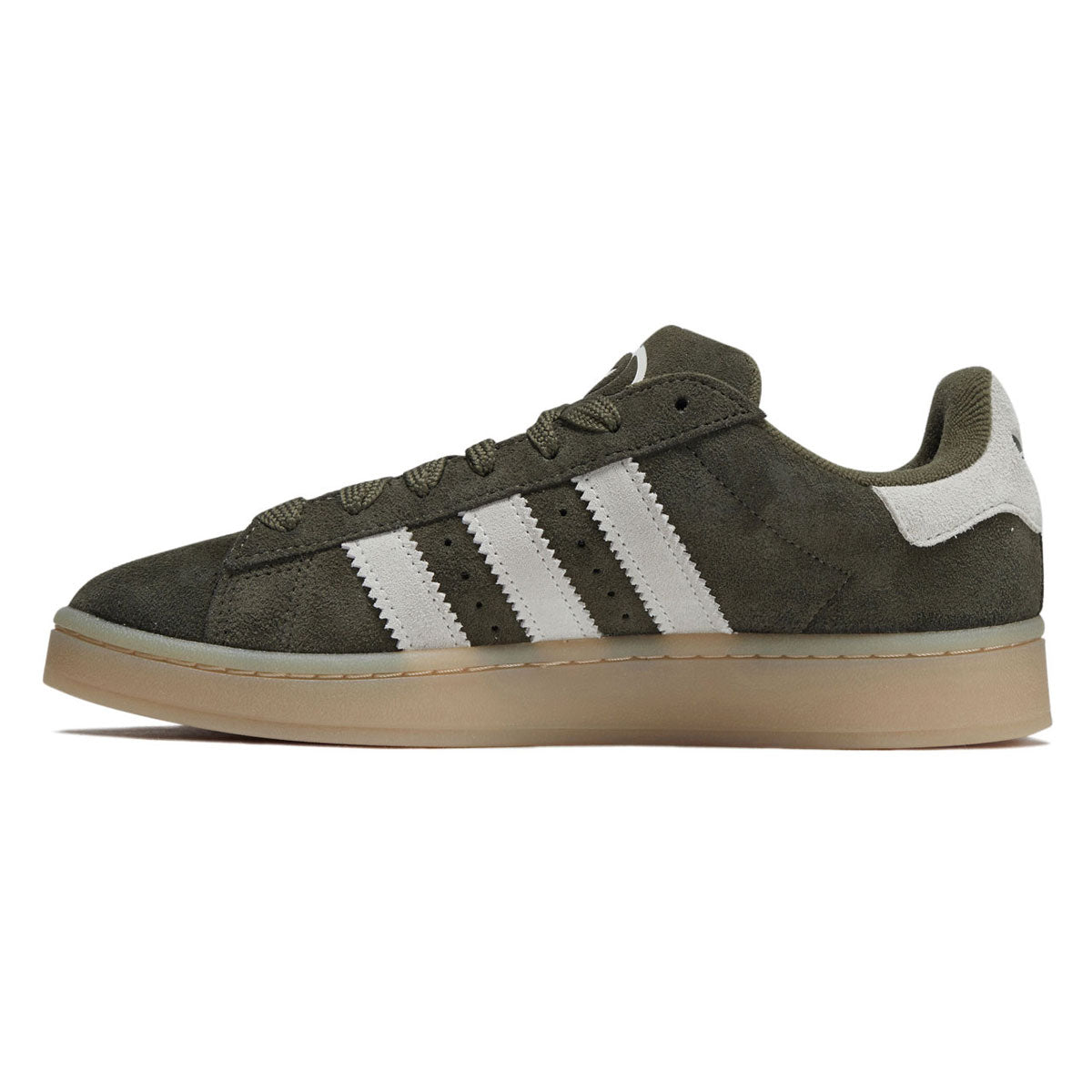 Adidas Campus 00s Shoes - Medium Dark Khaki/Off White/Gum image 2