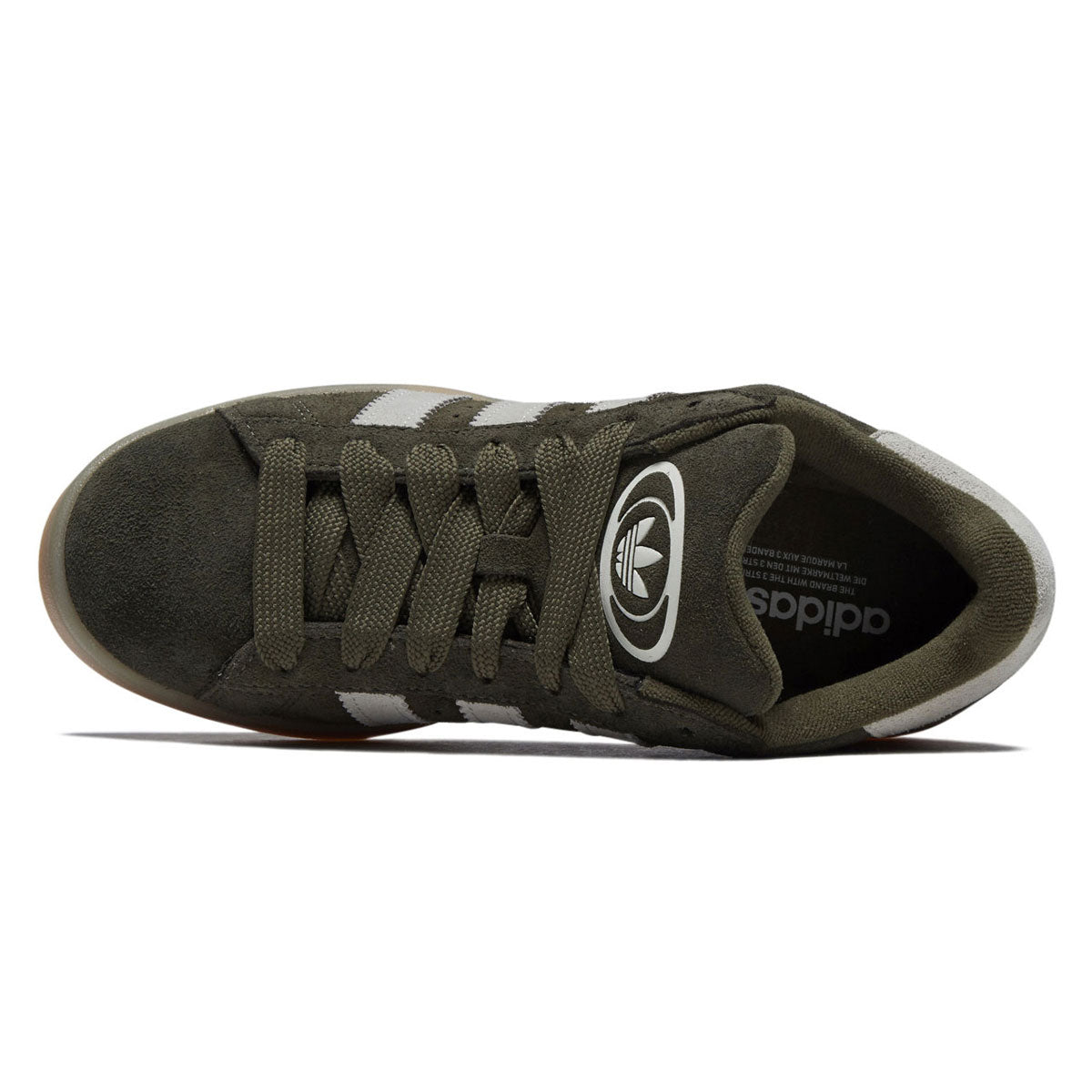 Adidas Campus 00s Shoes - Medium Dark Khaki/Off White/Gum image 3