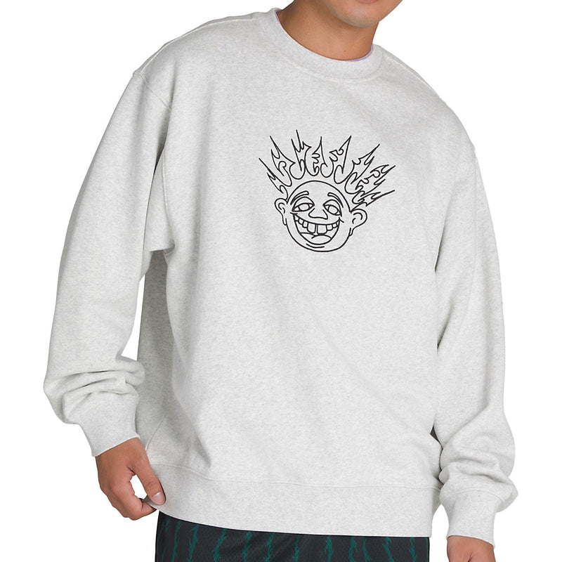 Vans Skate Smile Spike Crew Sweatshirt - Ash Heather
