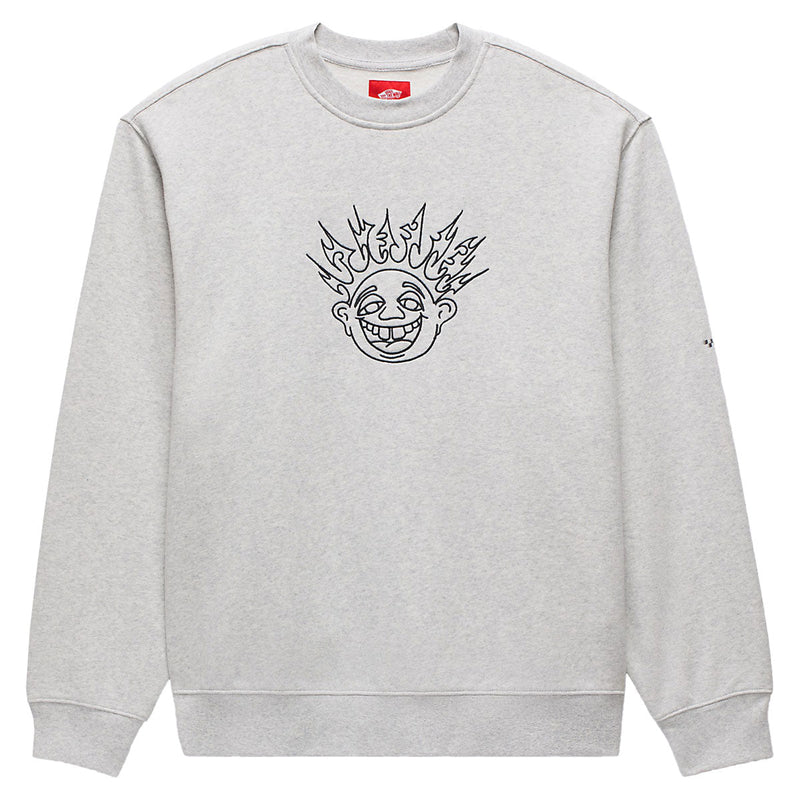 Vans Skate Smile Spike Crew Sweatshirt - Ash Heather