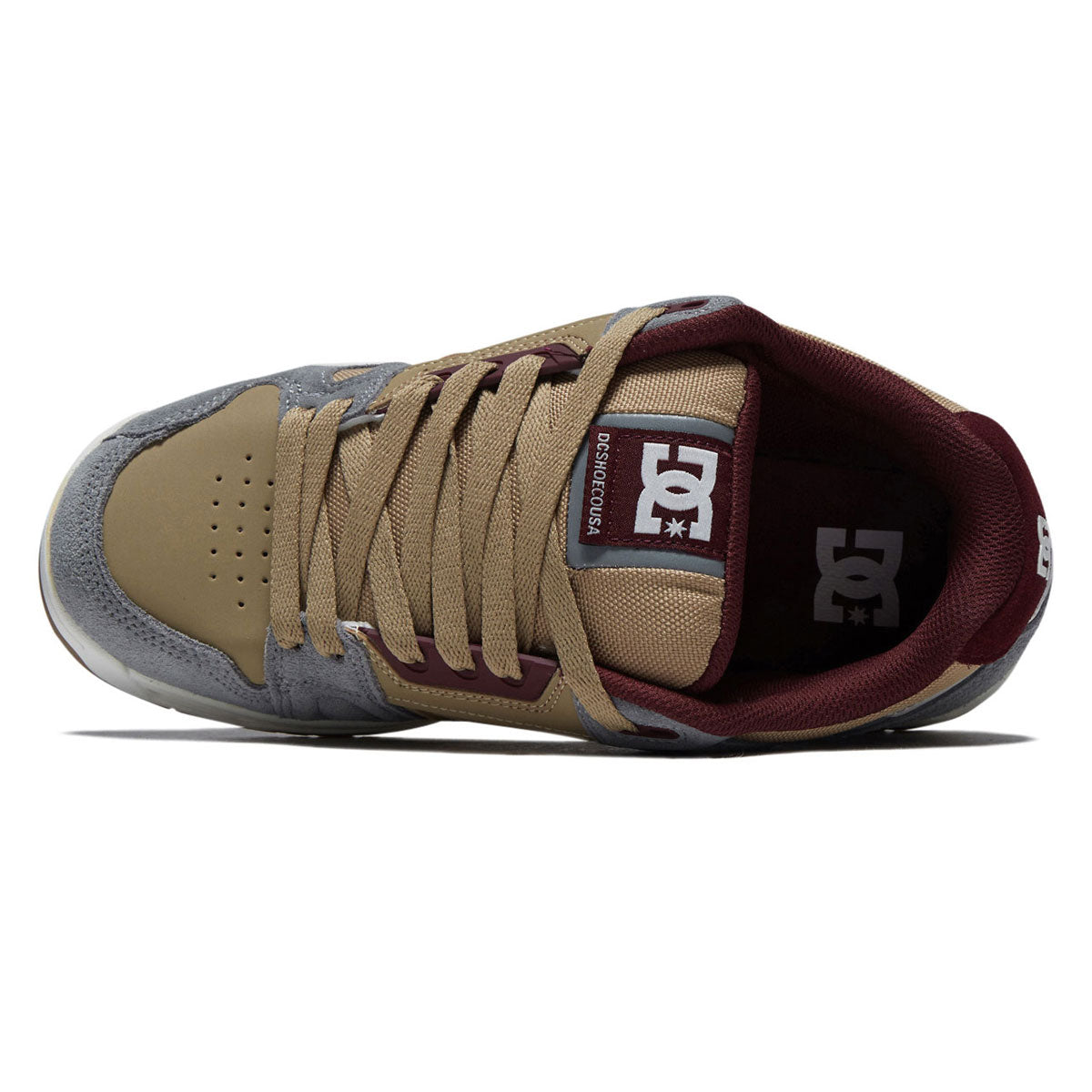 DC Stag Shoes - Tan/Grey/Dark Red image 3
