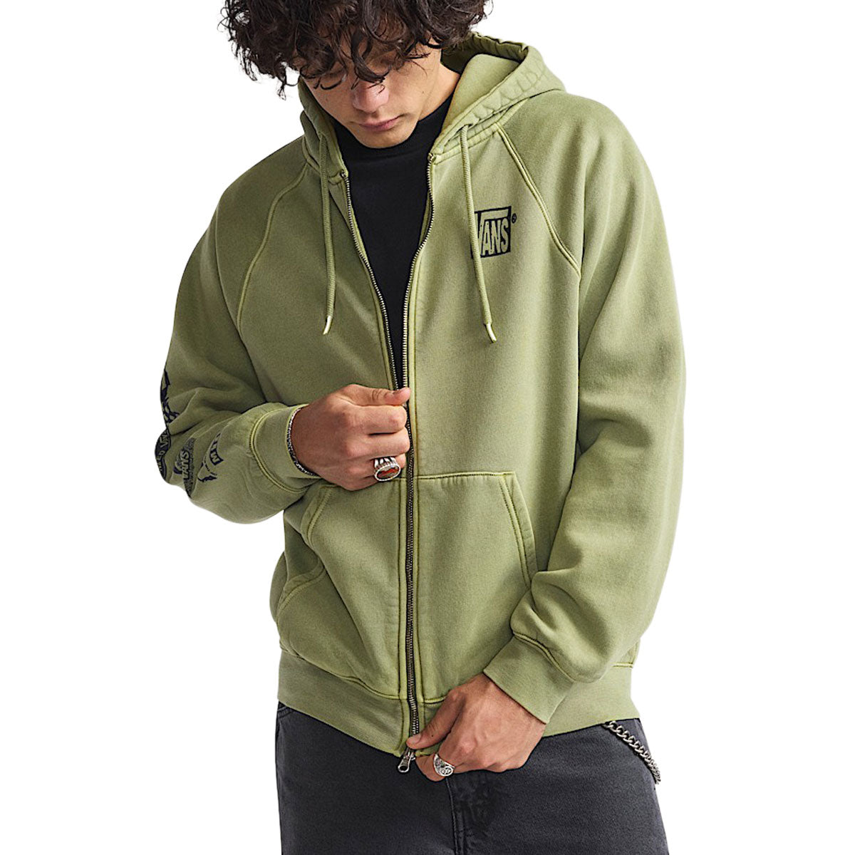 Vans MTE Teamteam Full Zip Up Hoodie - Loden Green image 2