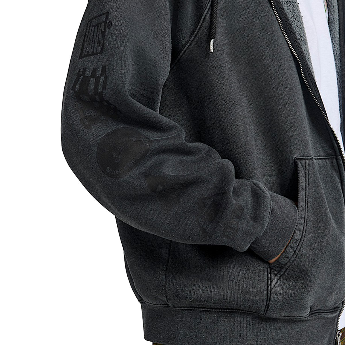 Vans MTE Teamteam Full Zip Up Hoodie - Black image 3