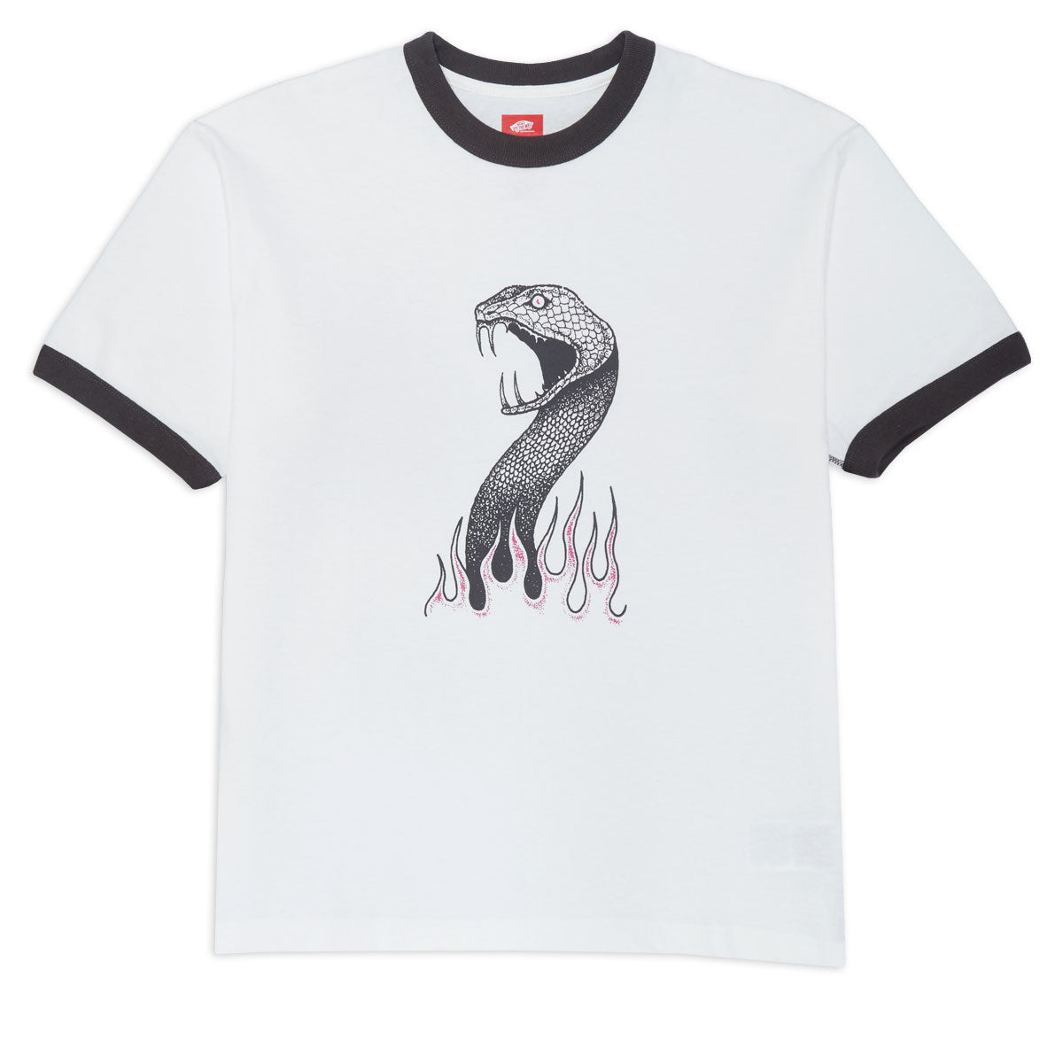 Vans Skate Mike G Snake Flame Ringer T-Shirt - Marshmallow image 1