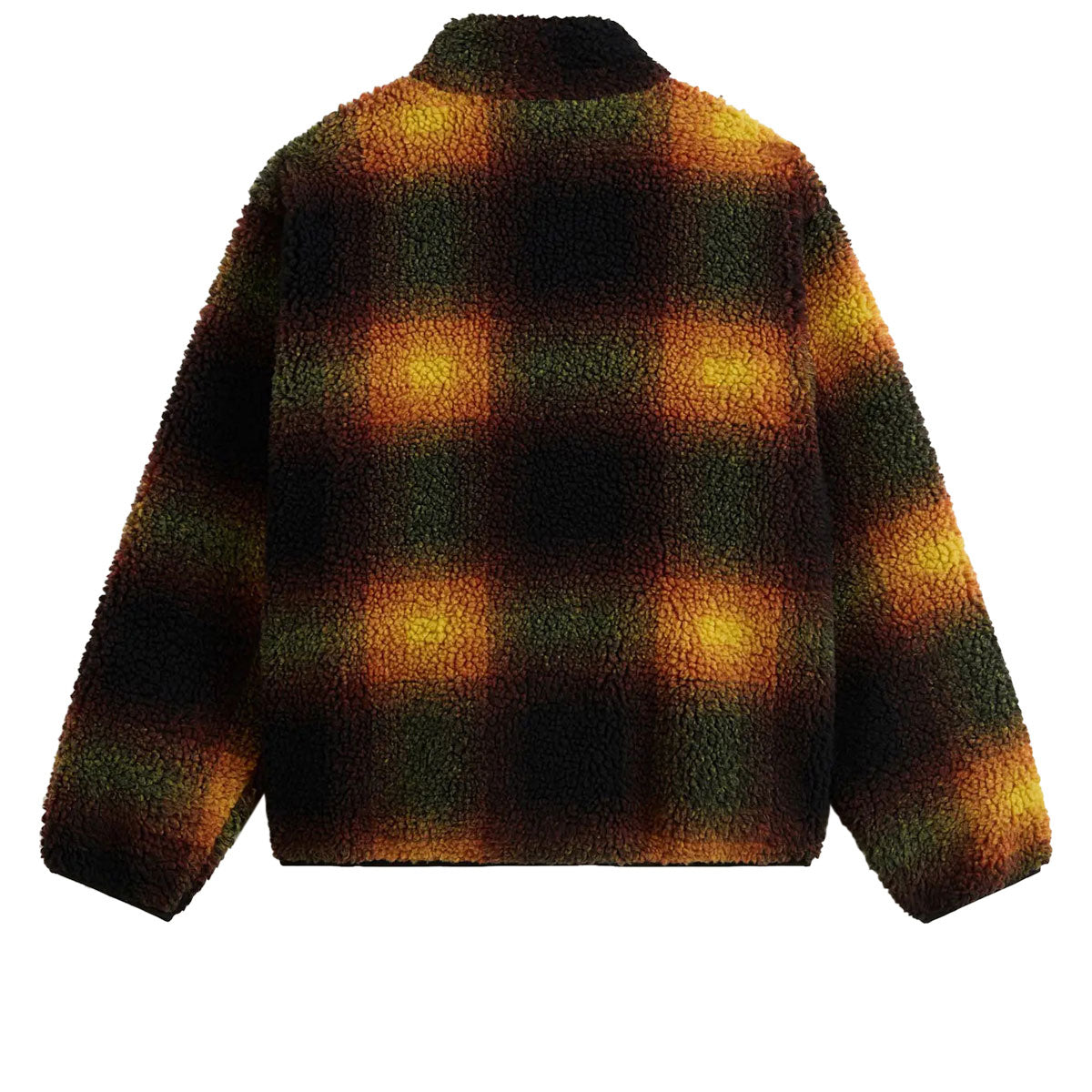 Vans Heights Sherpa Full Zip Up Jacket - Black/Heritage Mustard image 5