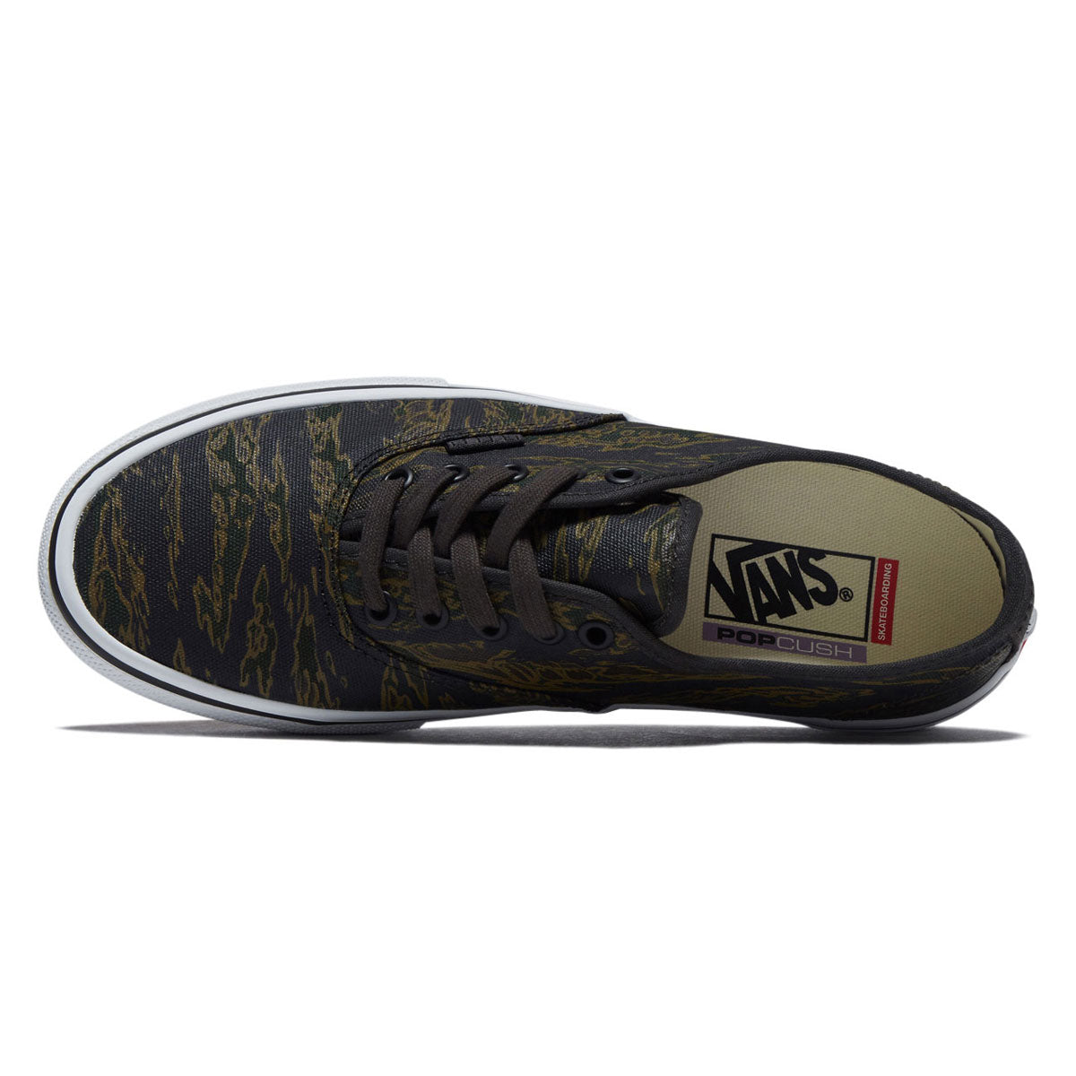 Vans Skate Authentic Shoes - Tiger Camo Green/Black image 3