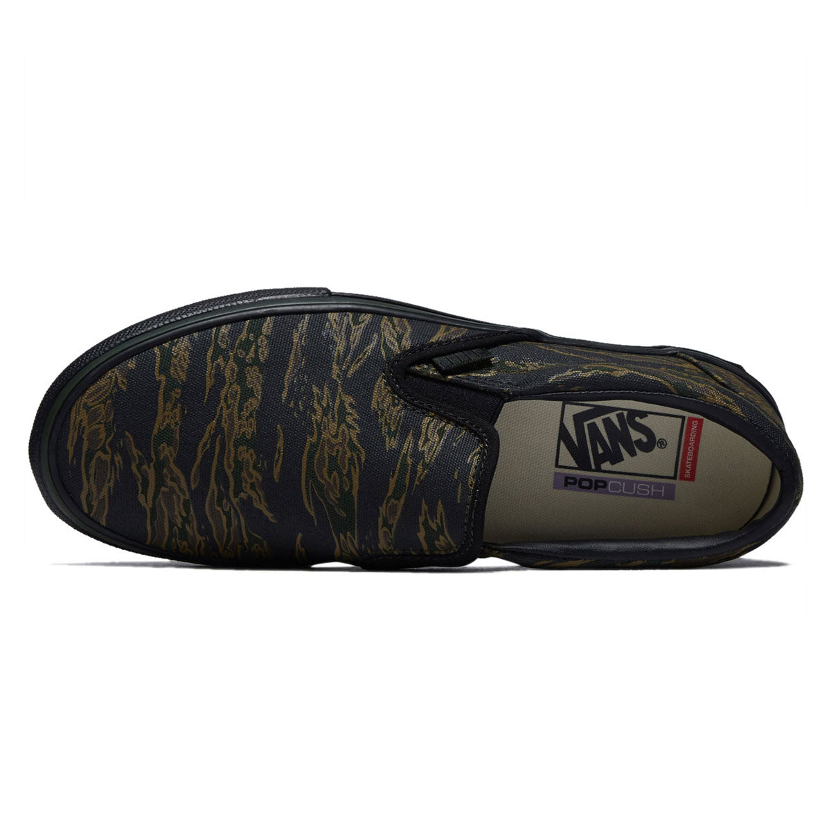Vans Skate Slip-On Shoes - Tiger Camo Green/Black image 3