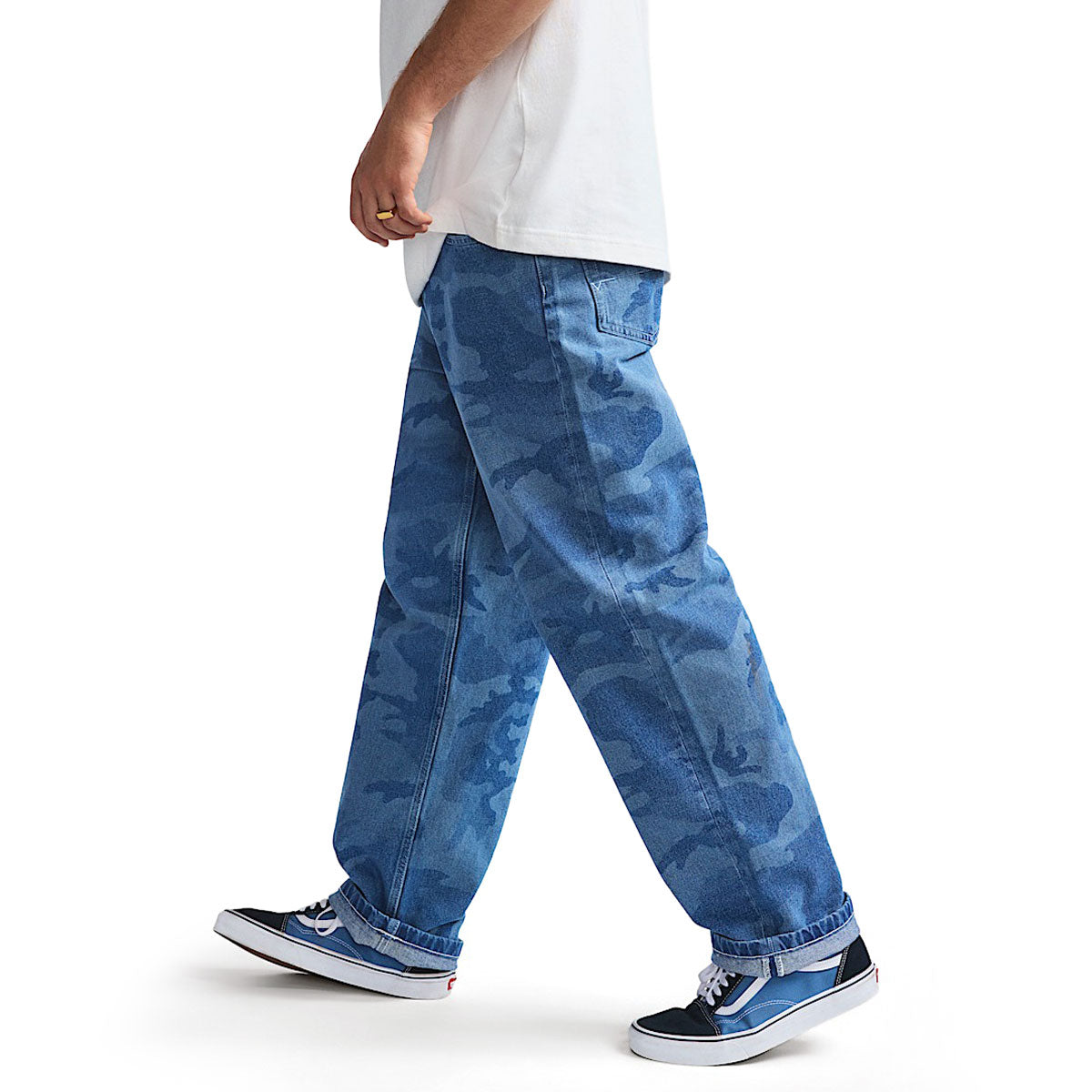 Vans Check-5 Loose Camo Printed Denim Pants - Stonewash Blue image 3
