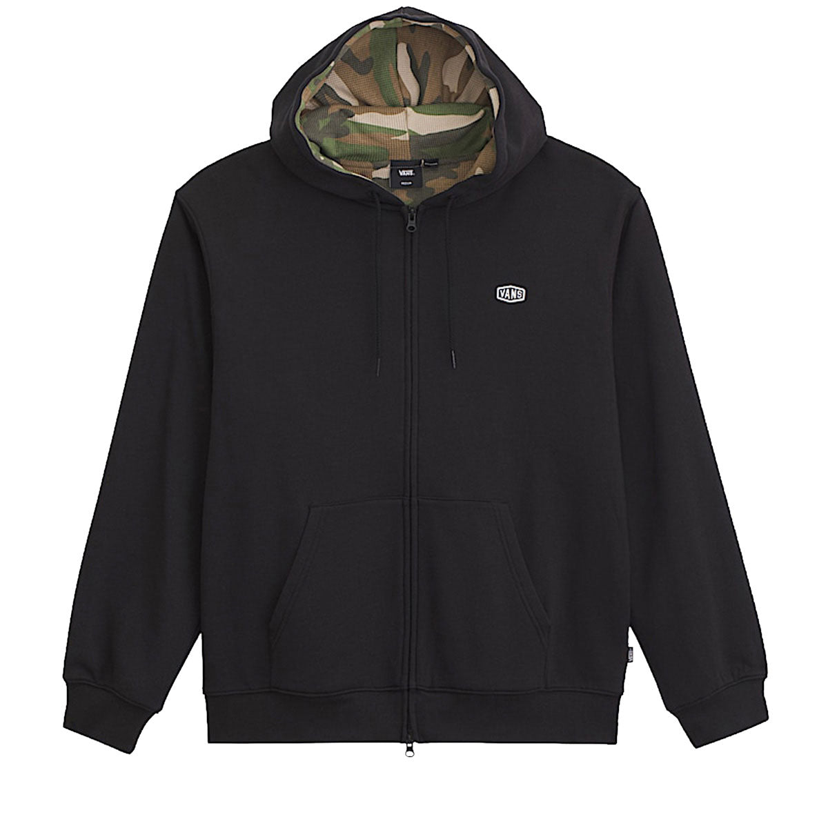 Vans Dover Thermal Lined Full Zip Up Jacket - Black/Vintage Camo image 1