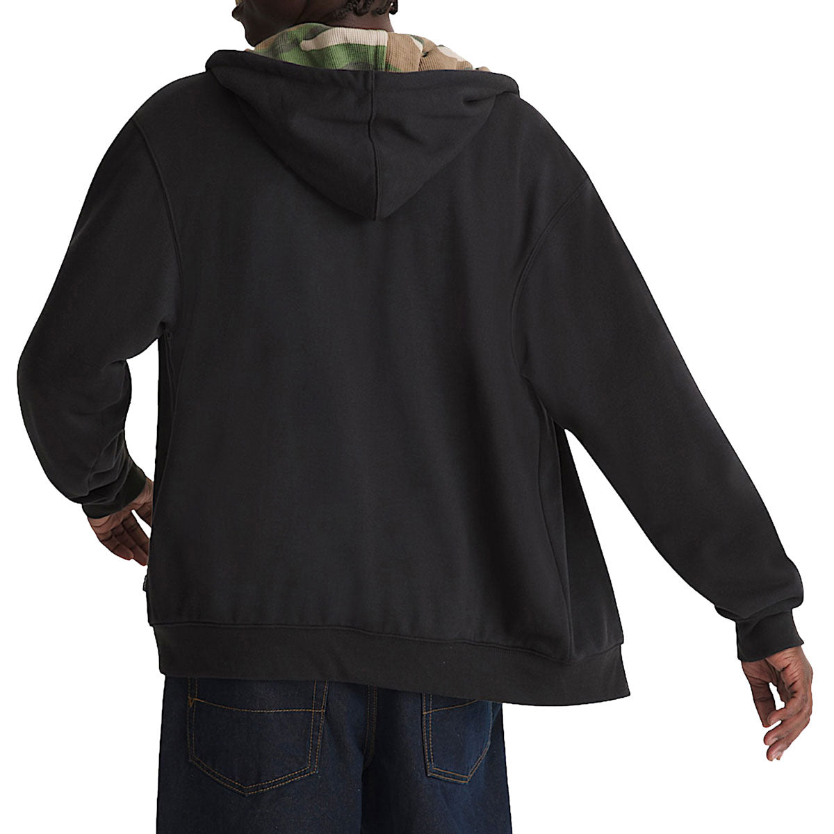 Vans Dover Thermal Lined Full Zip Up Jacket - Black/Vintage Camo image 3