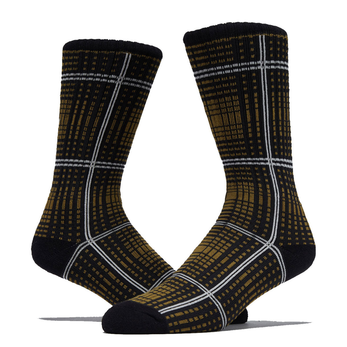 Vans Skate Plaid Crew Socks - Burnt Gold image 2