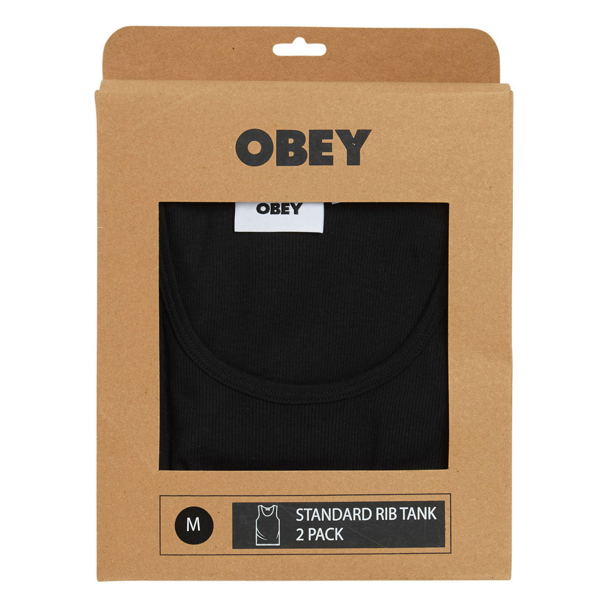 Obey Standard Rib 2 Pack Of Tank Top - Black image 2