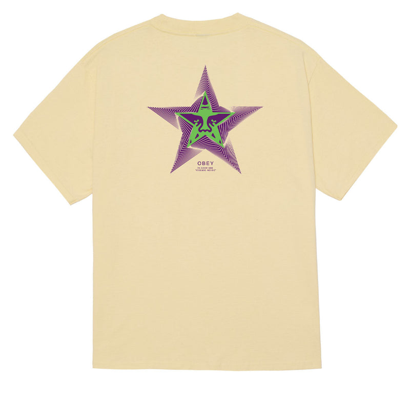 Obey Cosmic Noise T-Shirt - Pale Yellow
