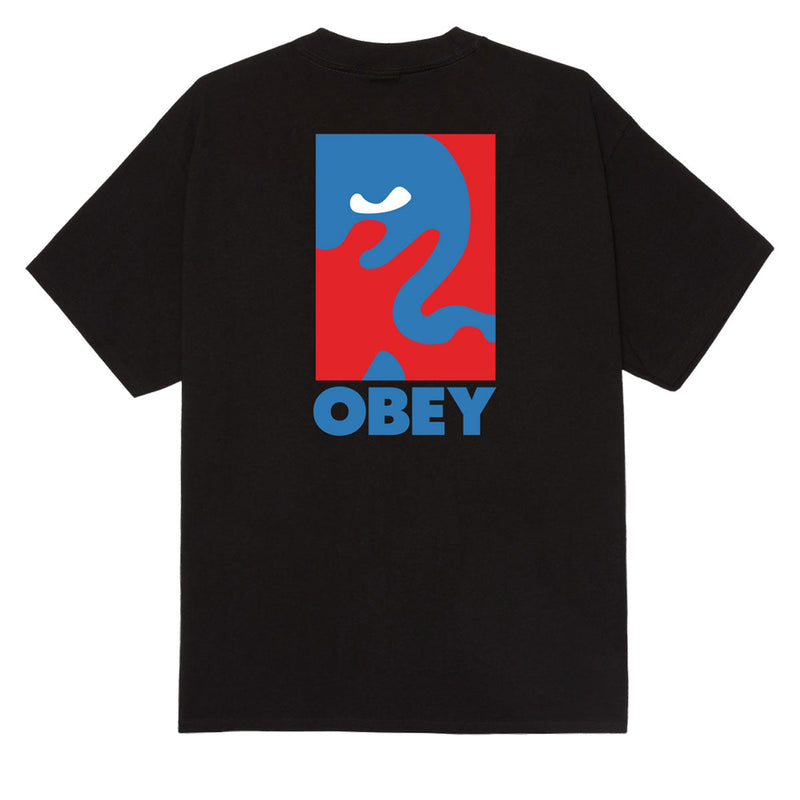 Obey Cropped Icon T-Shirt - Black