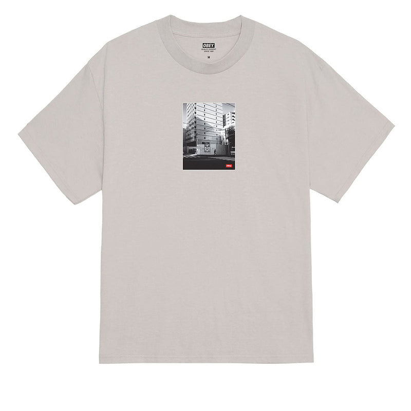 Obey Tokyo Photo T-Shirt - Silver Grey
