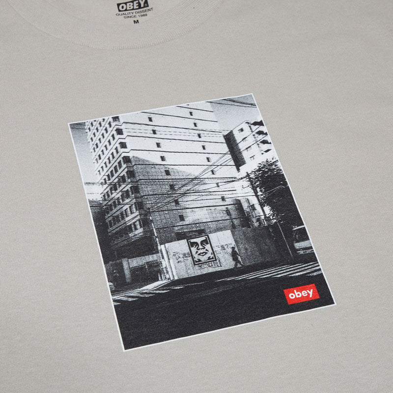 Obey Tokyo Photo T-Shirt - Silver Grey