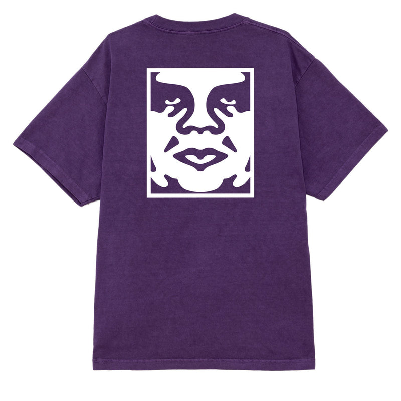 Obey Bold Icon Face T-Shirt - Pigment Imperial Purple