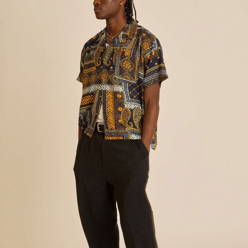 Obey Archie Woven Shirt - Navy Multi