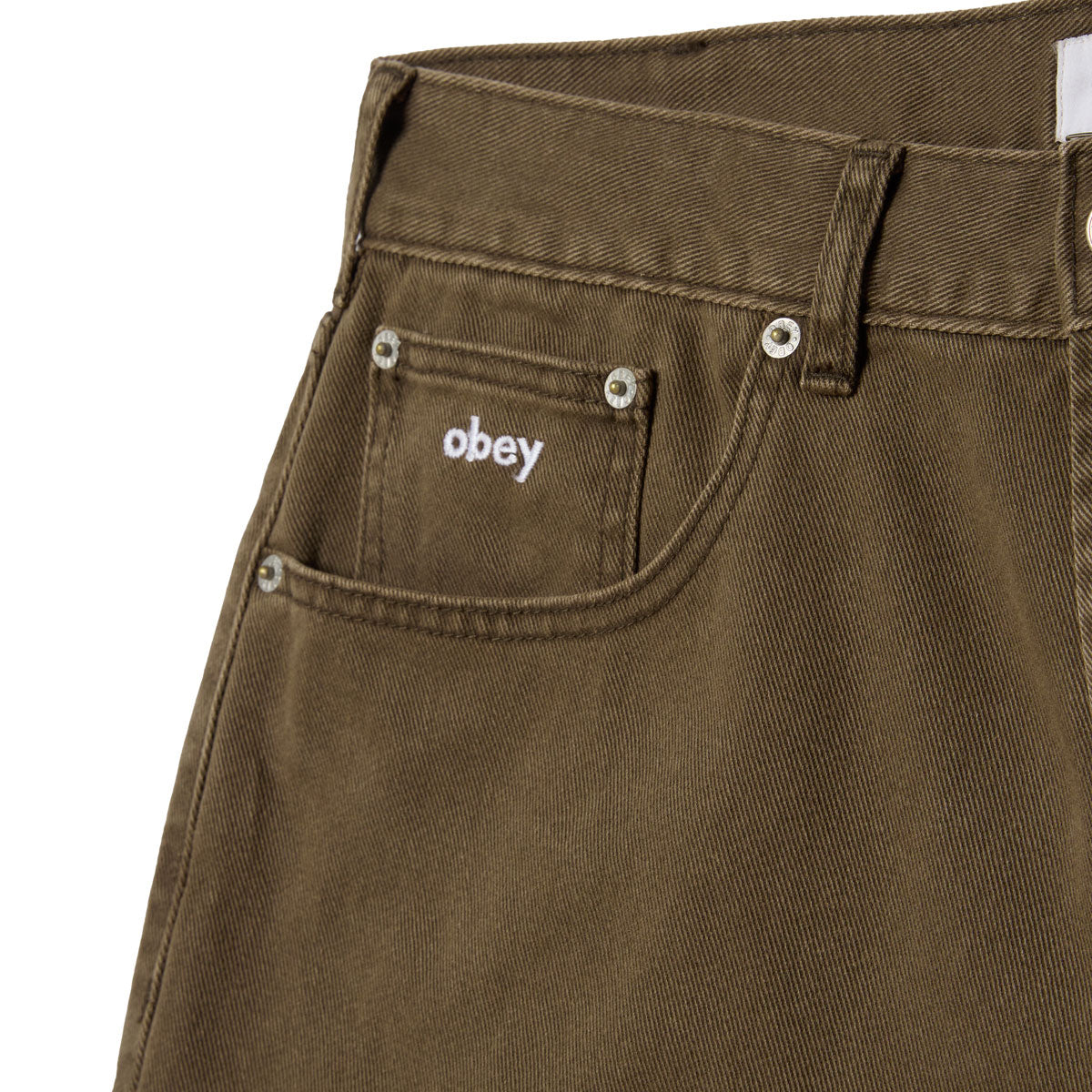 Obey Bigwig Baggy Denim Jeans - Wren Faded Wash image 3