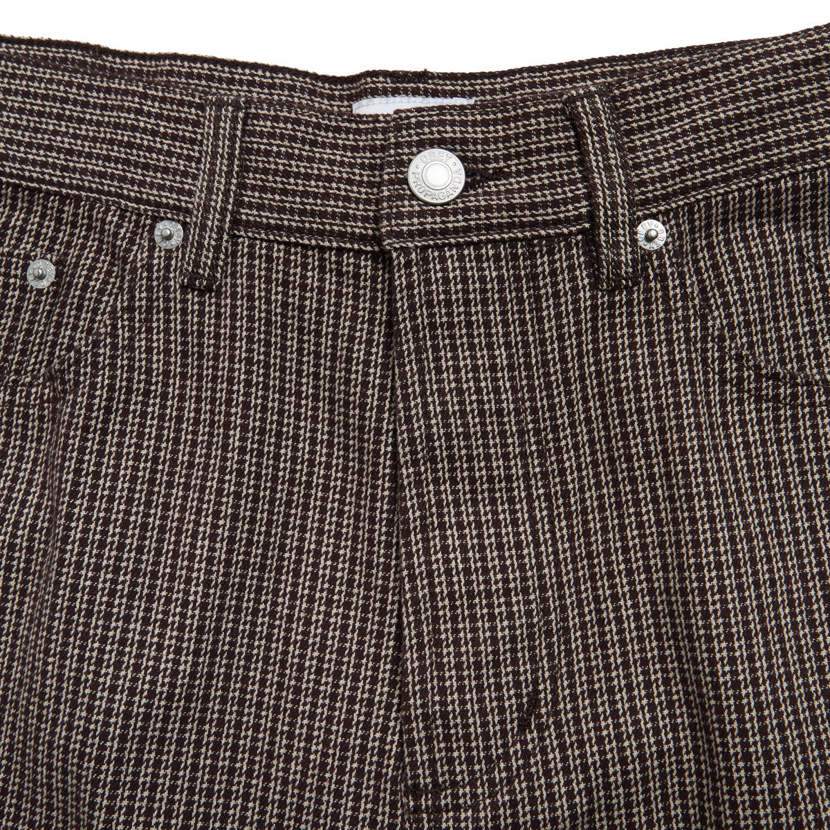 Obey Classic Baggy Plaid Denim Jeans - After Dark Multi image 4