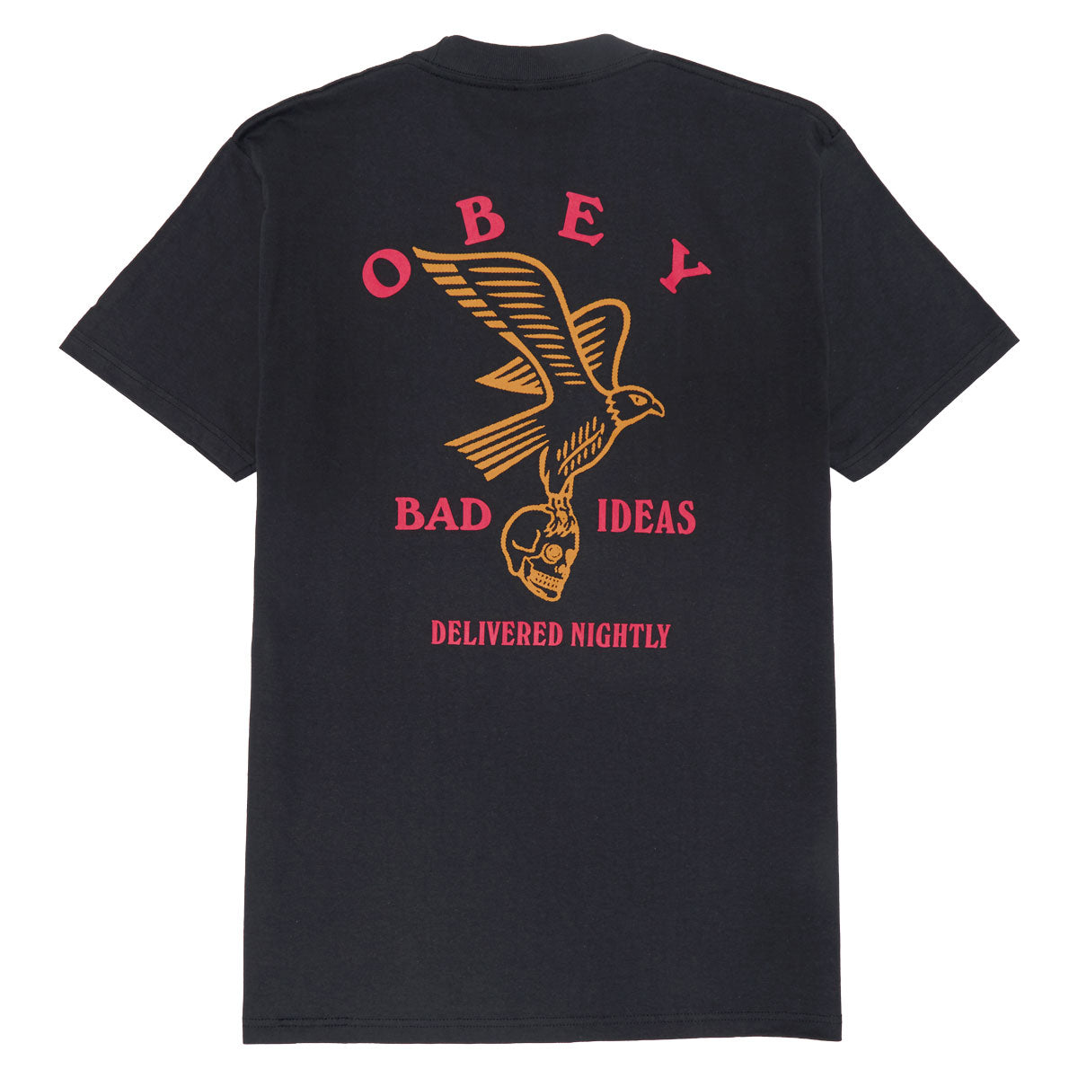 Obey Bad Ideas Eagle T-Shirt - Vintage Black image 1
