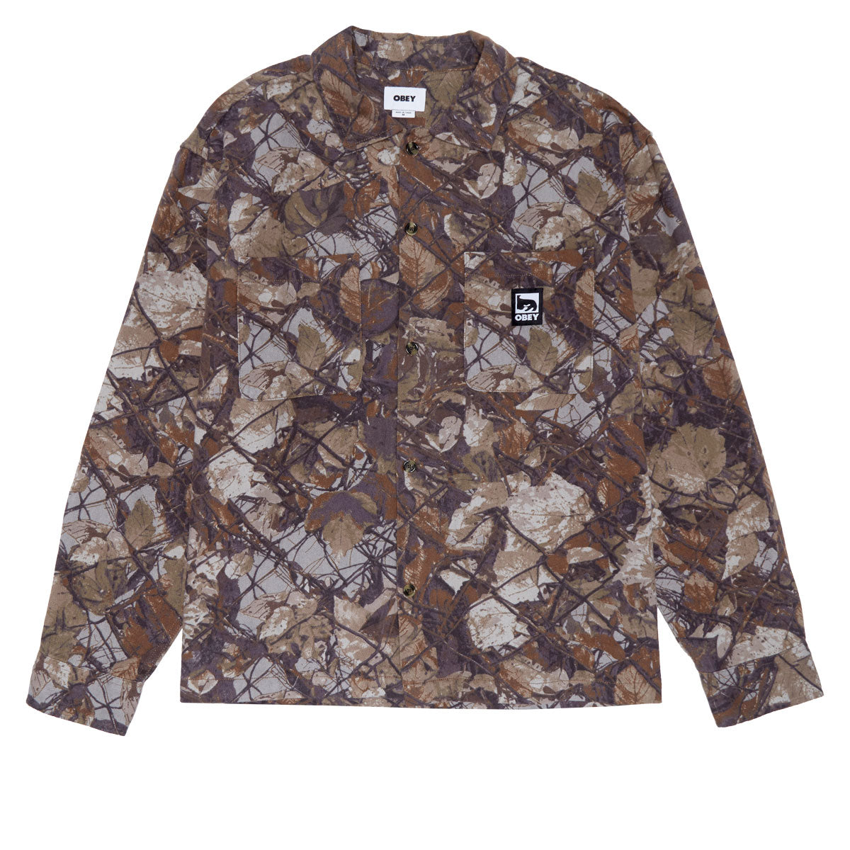 Obey Fence Camo Long Sleeve Shirt - Fence Camo Multi image 1