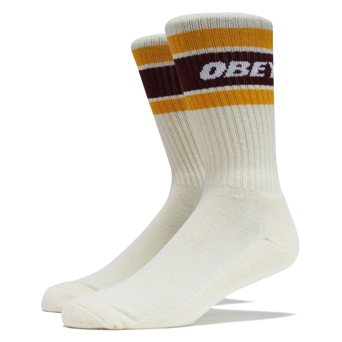 Obey Cooper II Socks - Unbleached/Zinfandel image 1