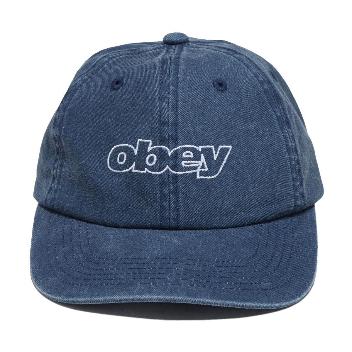 Obey Pigment Slanted 6 Panel Snapback Hat - Pigment Navy image 4