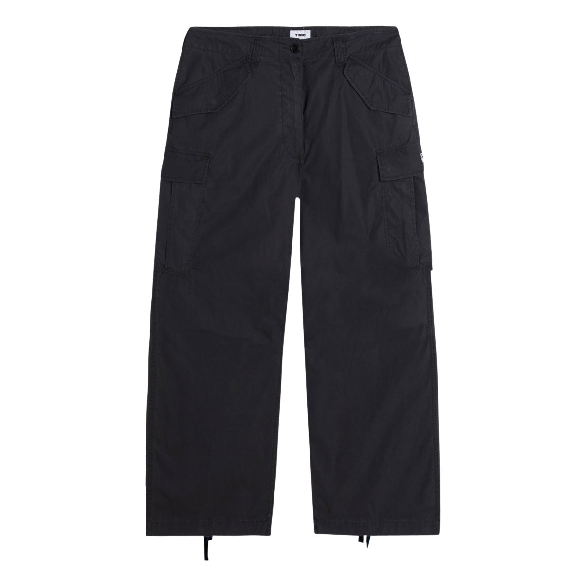 Obey Baggy Cargo Pants - Black Faded Wash image 1