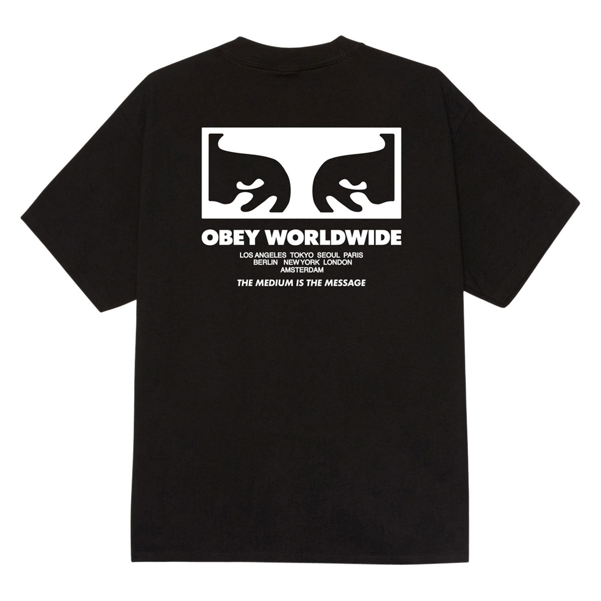 Obey The Medium Is The Message T-Shirt - Black image 1