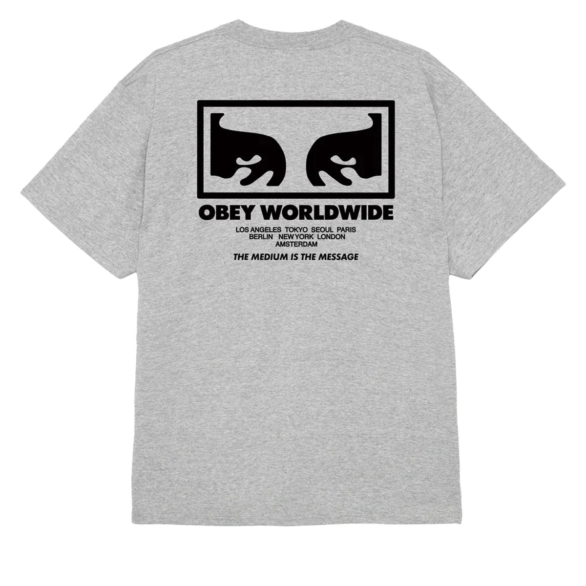 Obey The Medium Is The Message T-Shirt - Heather Grey II image 1