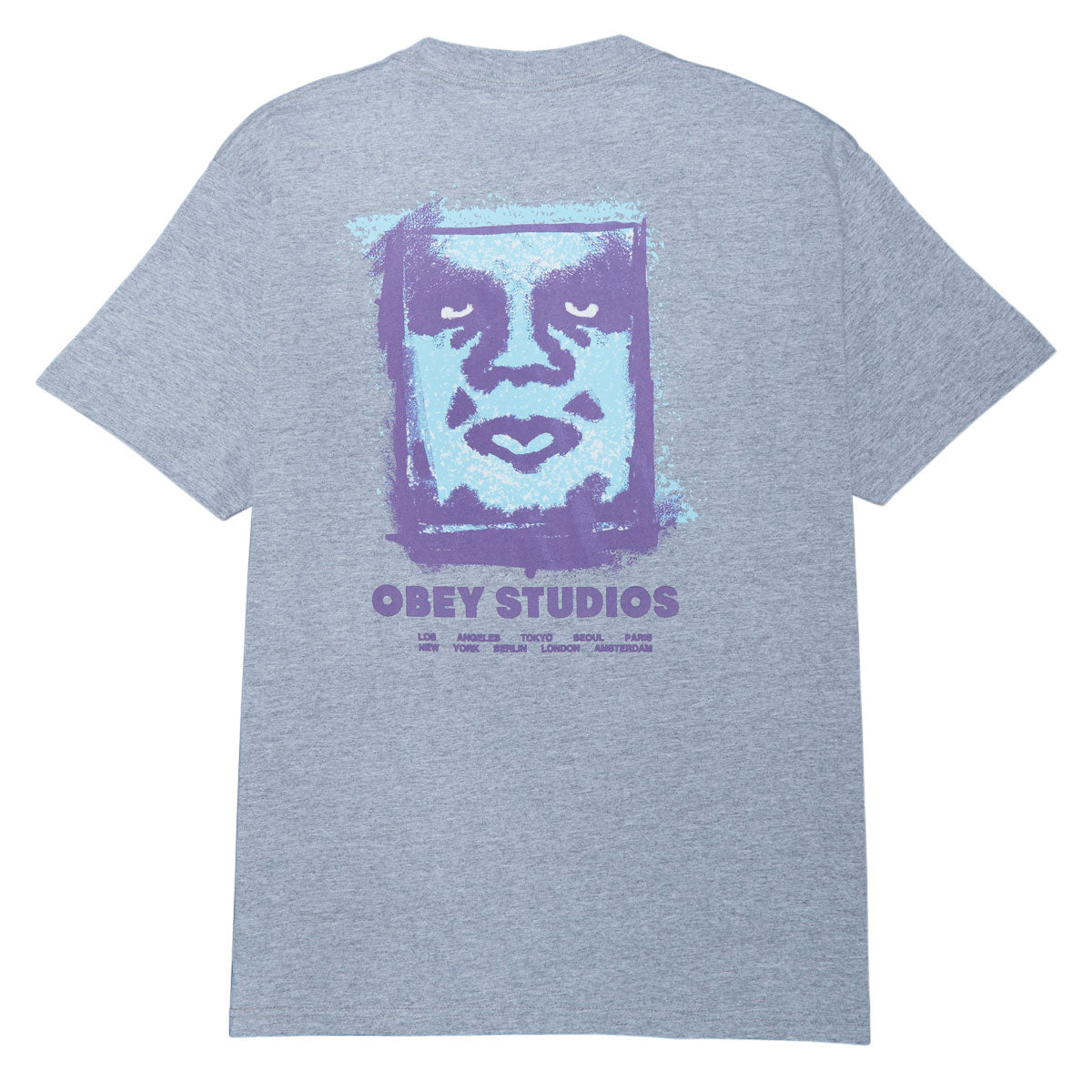 Obey Chalky Icon T-Shirt - Heather Grey image 1