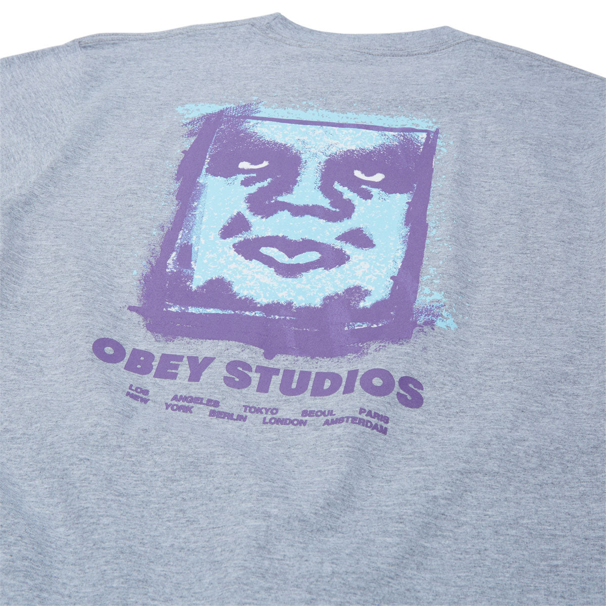 Obey Chalky Icon T-Shirt - Heather Grey image 4
