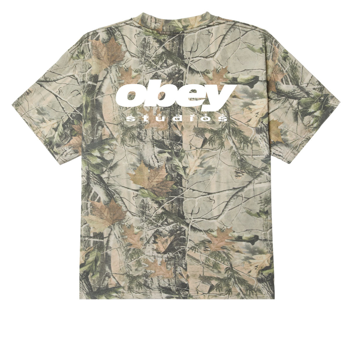 Obey Get Up T-Shirt - Leaf Camo image 2