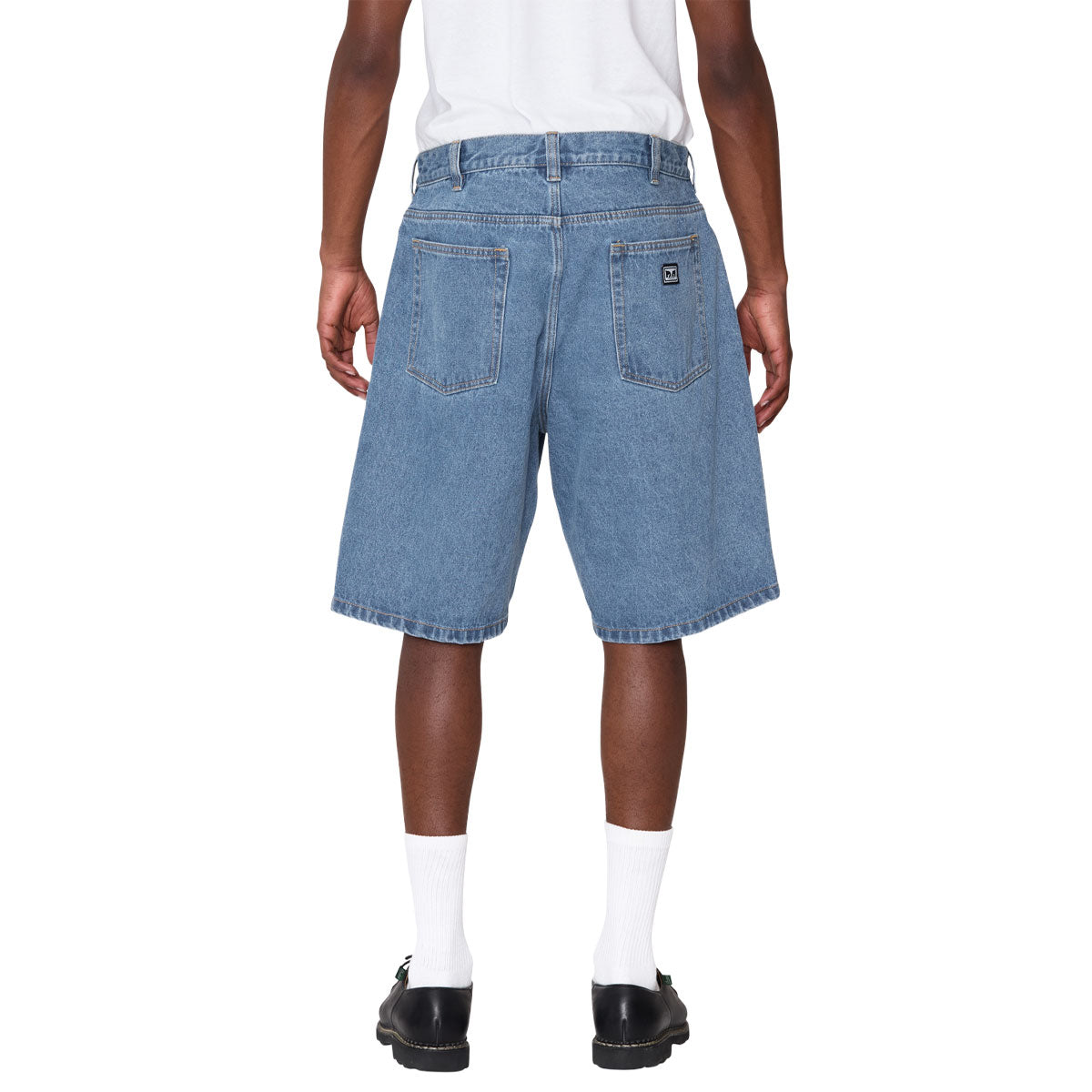Obey Bigwig Baggy Denim Shorts - Light Indigo II image 4