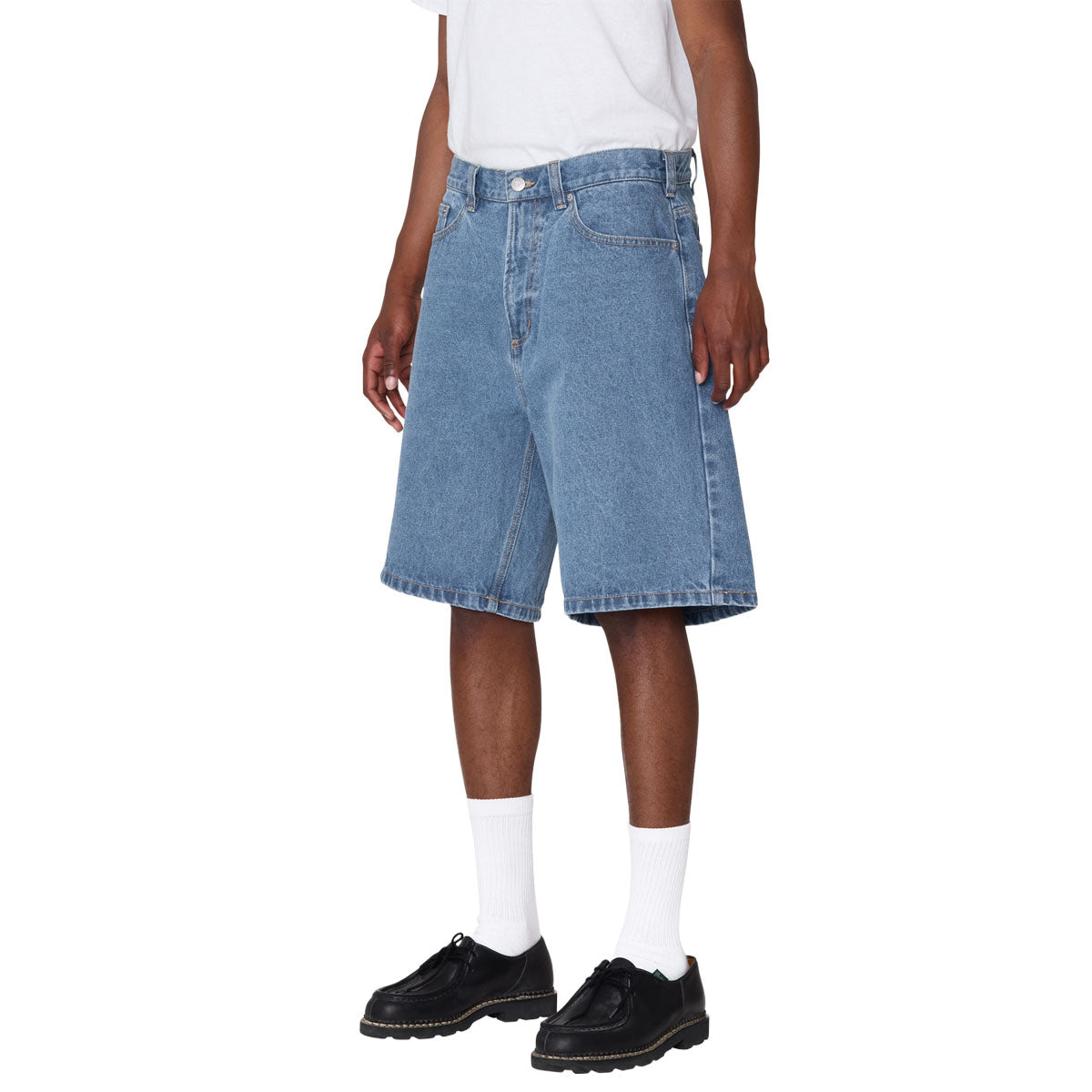 Obey Bigwig Baggy Denim Shorts - Light Indigo II image 5