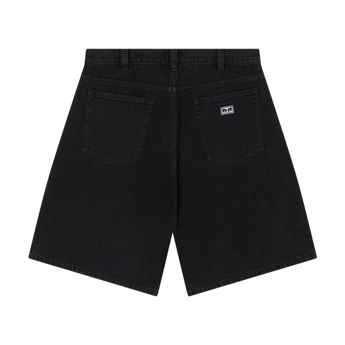 Obey Bigwig Baggy Denim Shorts - Washed Black image 2