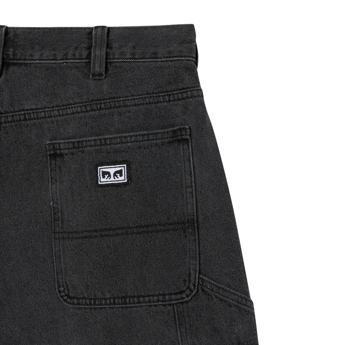 Obey Bigwig Carpenter Denim Shorts - Black Ash image 3