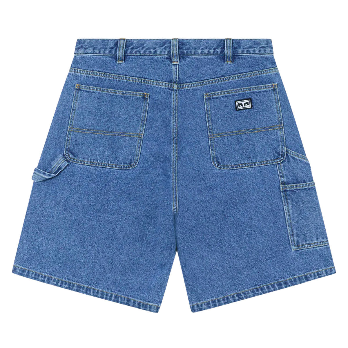 Obey Bigwig Carpenter Denim Shorts - Light Indigo Classic image 2