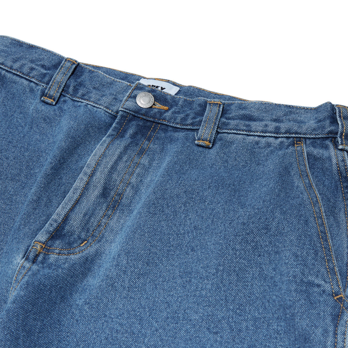 Obey Bigwig Carpenter Denim Shorts - Light Indigo Classic image 3